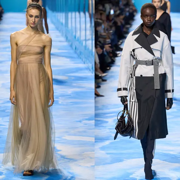 Which fashion house presented this look on the runway?