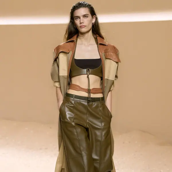 Which fashion house presented this look on the runway?