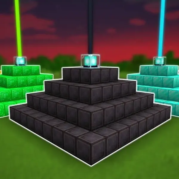 To craft a beacon, you need: