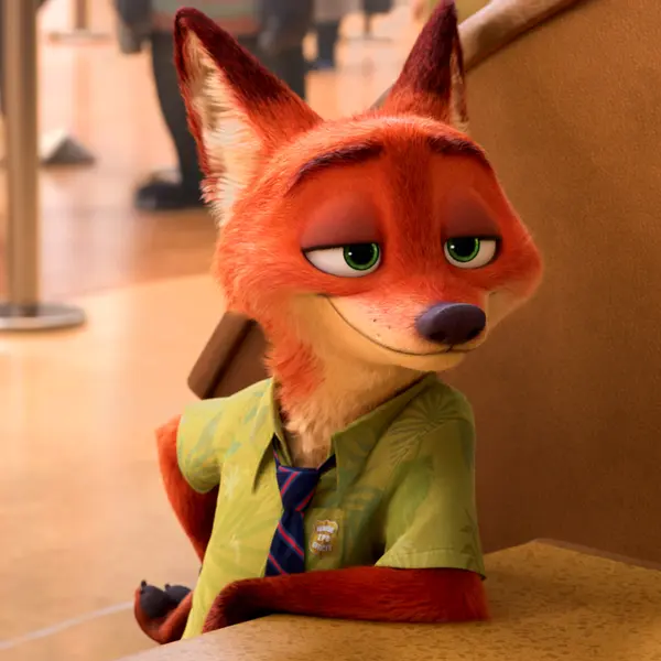 Nick Wilde — a sly but lovable fox with street smarts and a soft heart.