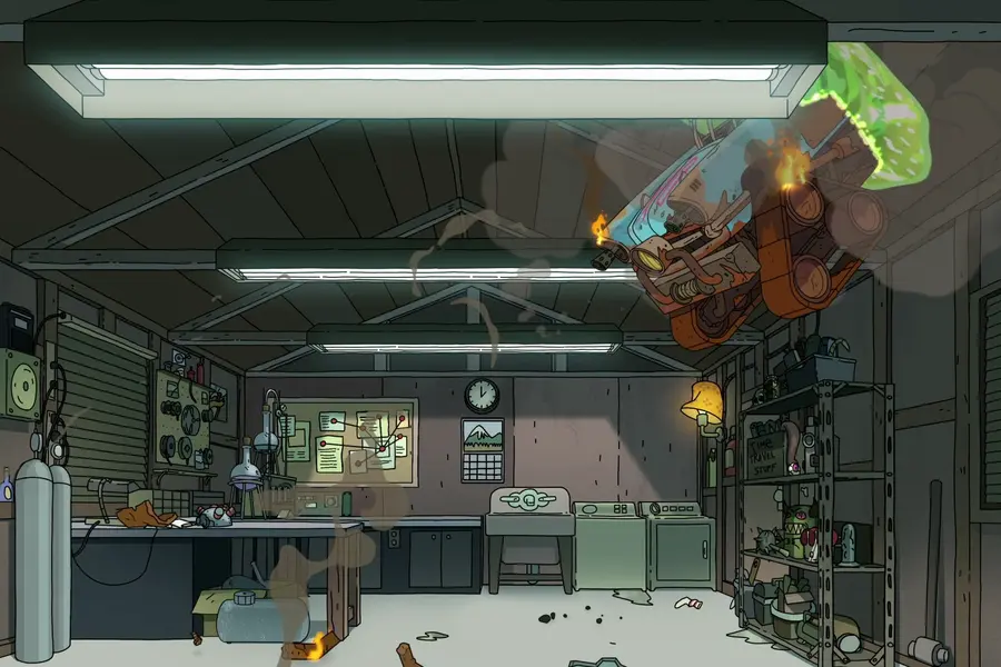 Something explodes in the garage. Your reaction: